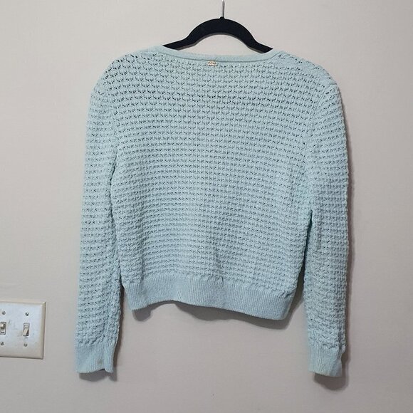 St John Blended Wool Knitted Crewneck Cardigan - Picture 9 of 9